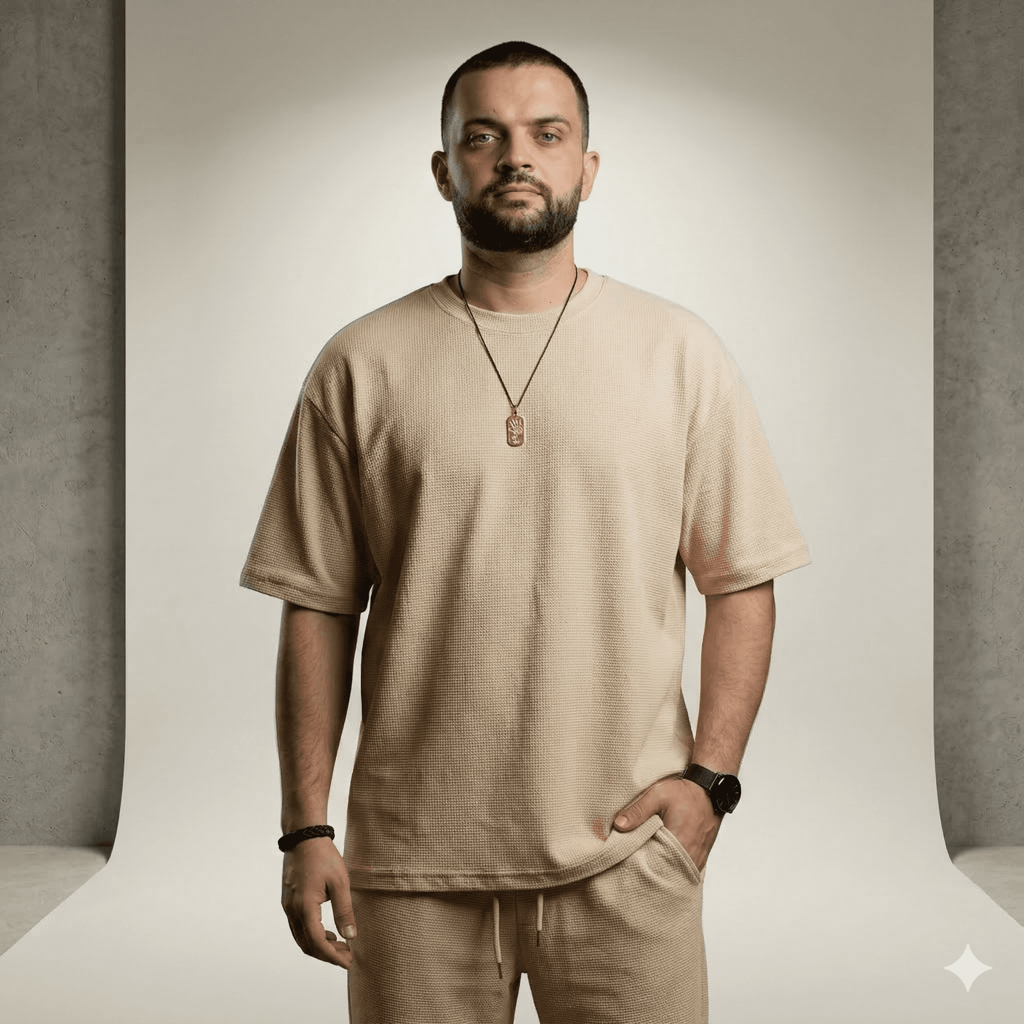 Camiseta Oversized Texturizada da Hooke